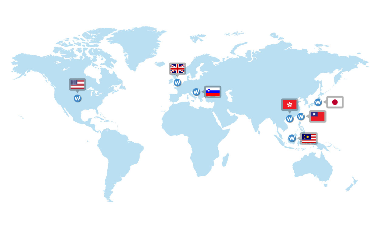 map of Paywiser office around the world